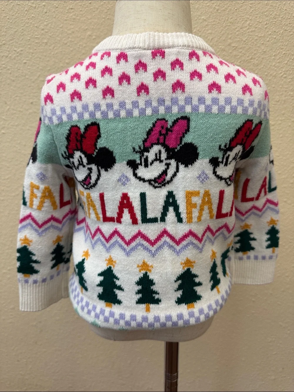 Disney's Minnie Mouse Christmas Crewneck Longsleeve Sweater by Jumping Beans 18M